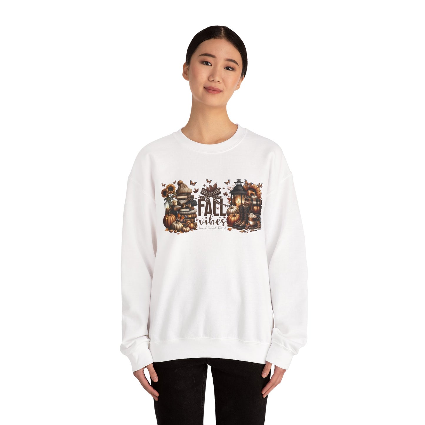 Cozy Fall Vibes Sweatshirt, Pumpkin Patch Crewneck, Autumn Apparel, Halloween Gift, Seasonal Fashion