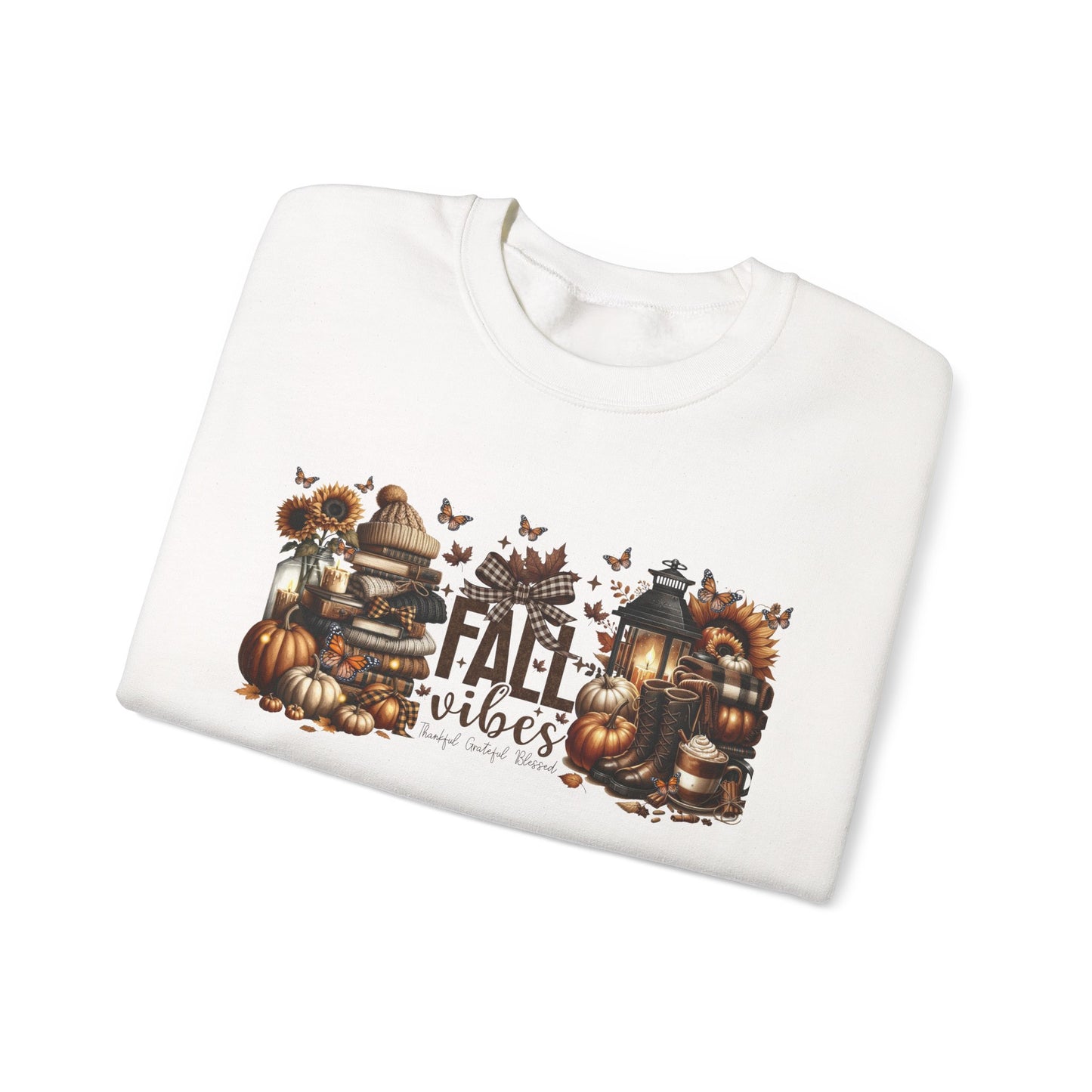 Cozy Fall Vibes Sweatshirt, Pumpkin Patch Crewneck, Autumn Apparel, Halloween Gift, Seasonal Fashion