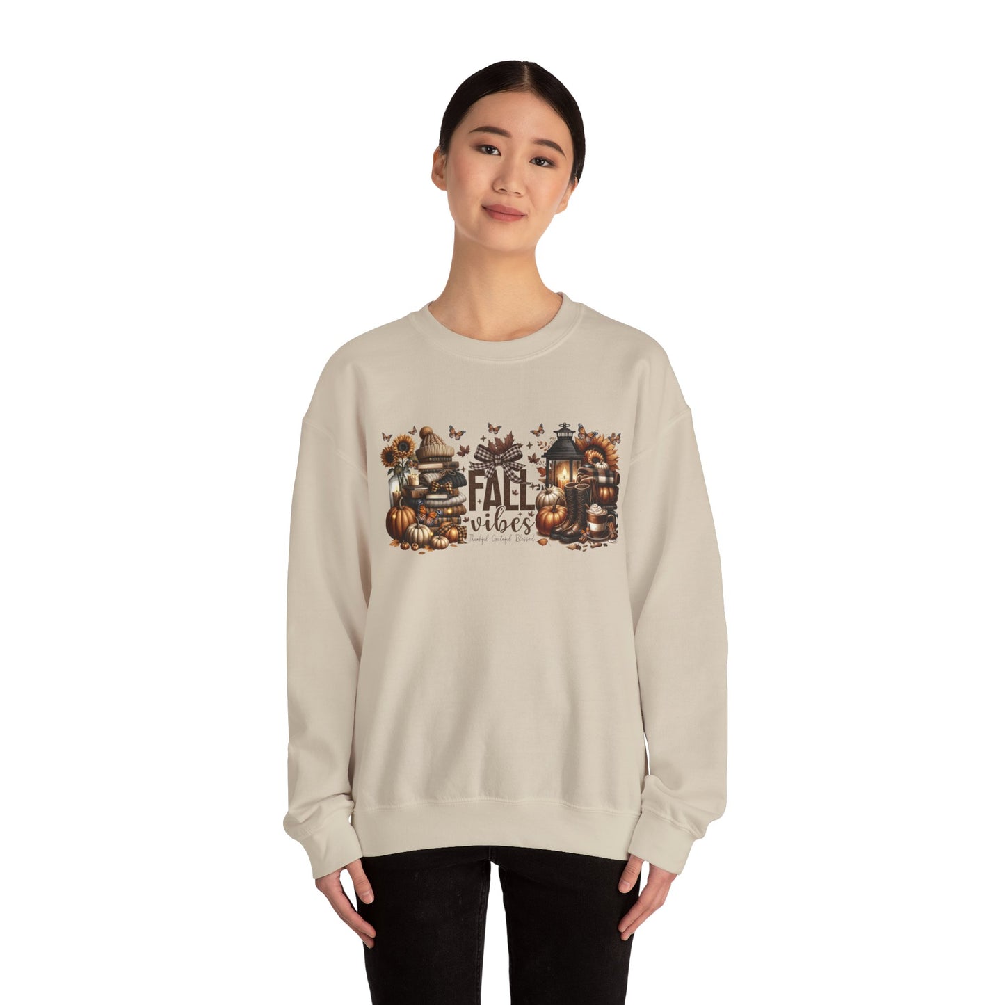 Cozy Fall Vibes Sweatshirt, Pumpkin Patch Crewneck, Autumn Apparel, Halloween Gift, Seasonal Fashion