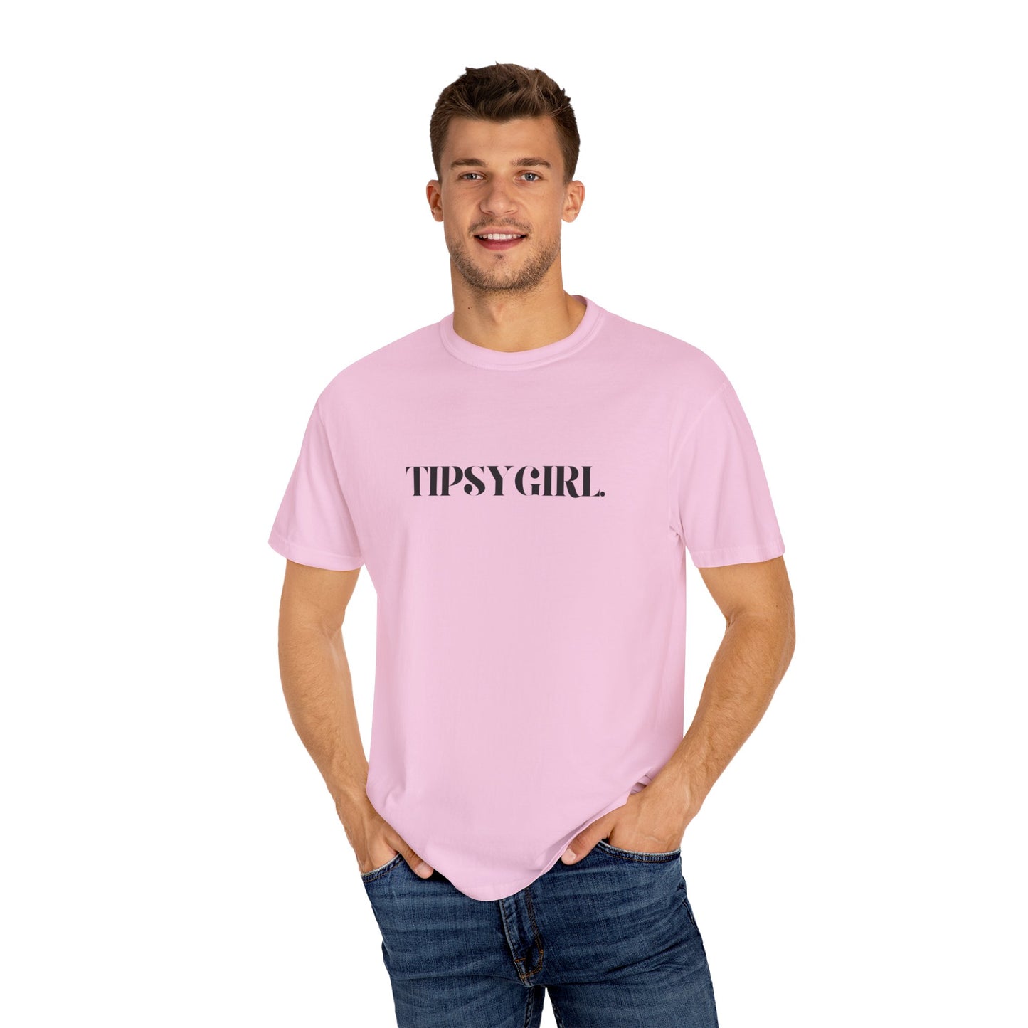 Tipsy Girl Unisex Garment-Dyed T-Shirt - Casual Vibe, Perfect for Friends Gatherings, Birthdays, Parties, Everyday Wear, Gift Idea