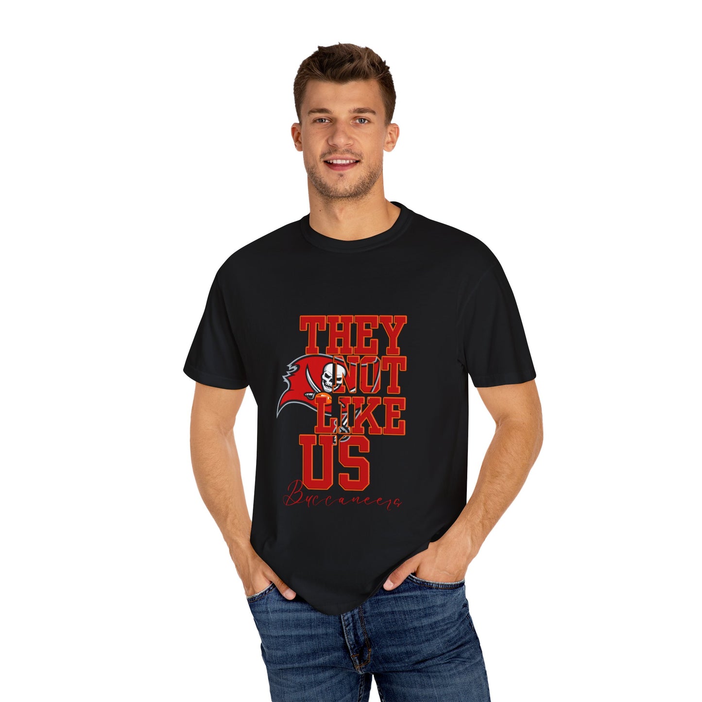 Bold Garment-Dyed T-Shirt, "They Not Like Us" Tees, Fan Apparel, Sporty Gift, Casual Wardrobe Essential