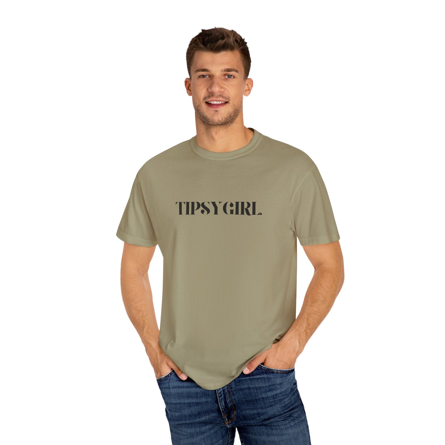 Tipsy Girl Unisex Garment-Dyed T-Shirt - Casual Vibe, Perfect for Friends Gatherings, Birthdays, Parties, Everyday Wear, Gift Idea