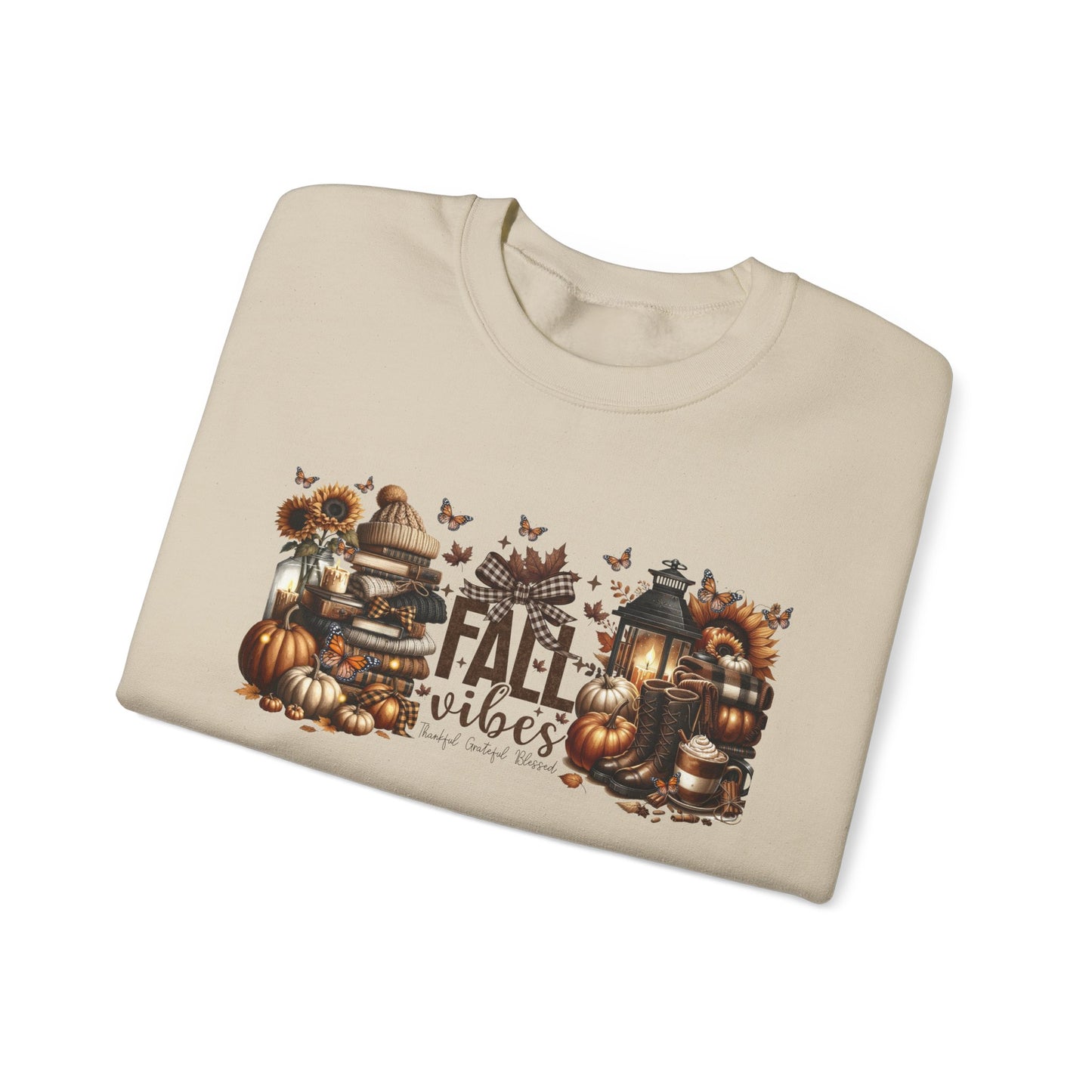 Cozy Fall Vibes Sweatshirt, Pumpkin Patch Crewneck, Autumn Apparel, Halloween Gift, Seasonal Fashion