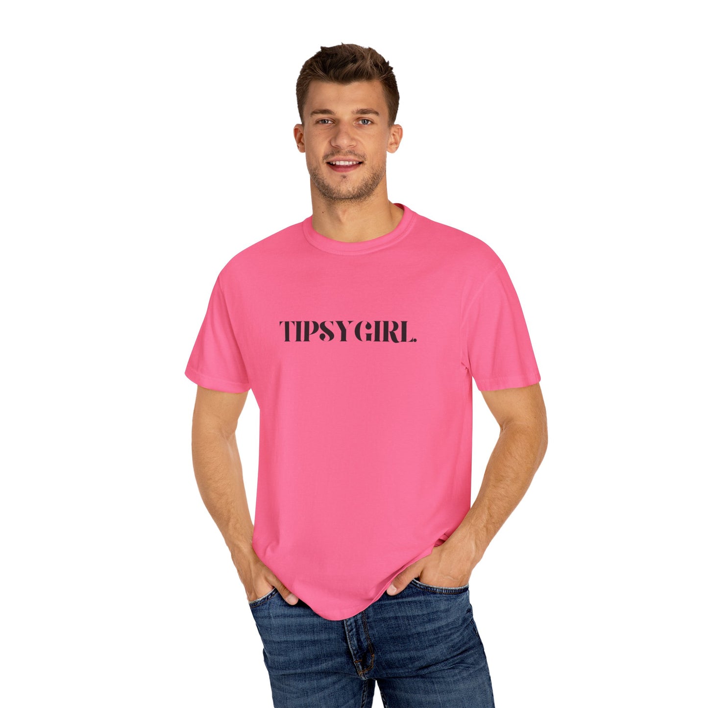 Tipsy Girl Unisex Garment-Dyed T-Shirt - Casual Vibe, Perfect for Friends Gatherings, Birthdays, Parties, Everyday Wear, Gift Idea