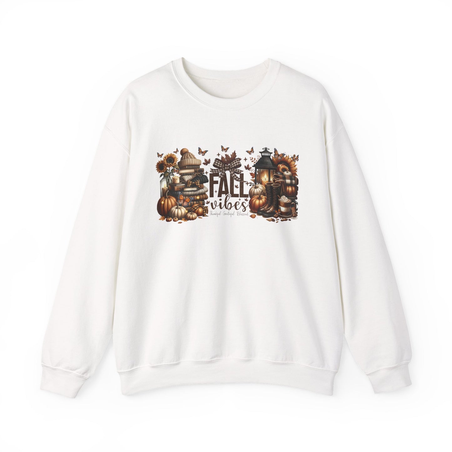 Cozy Fall Vibes Sweatshirt, Pumpkin Patch Crewneck, Autumn Apparel, Halloween Gift, Seasonal Fashion