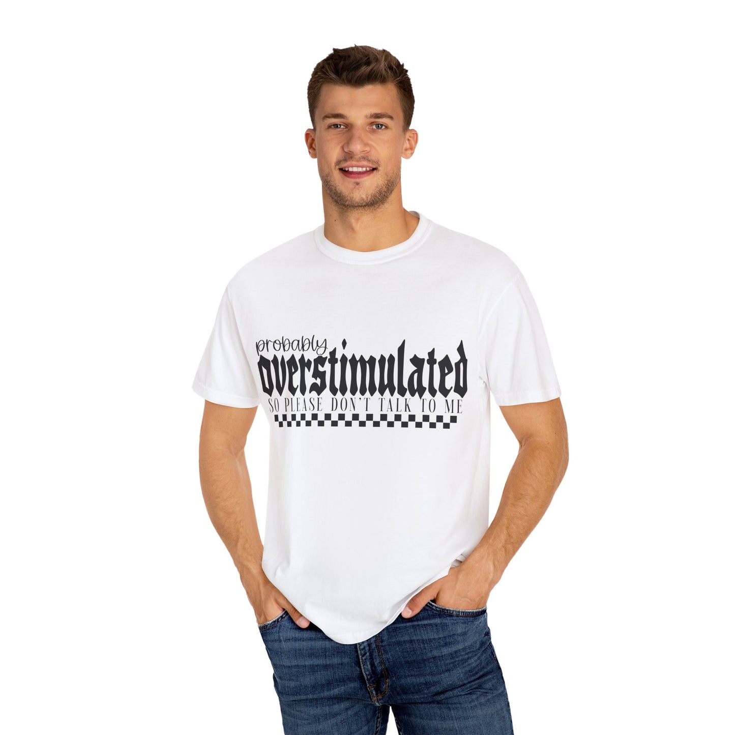 Embroidered Oversaturated T-Shirt for Introverts, Statement Tee, Graphic Tee, Gift for Friends, Casual Wear, Relaxed Fit