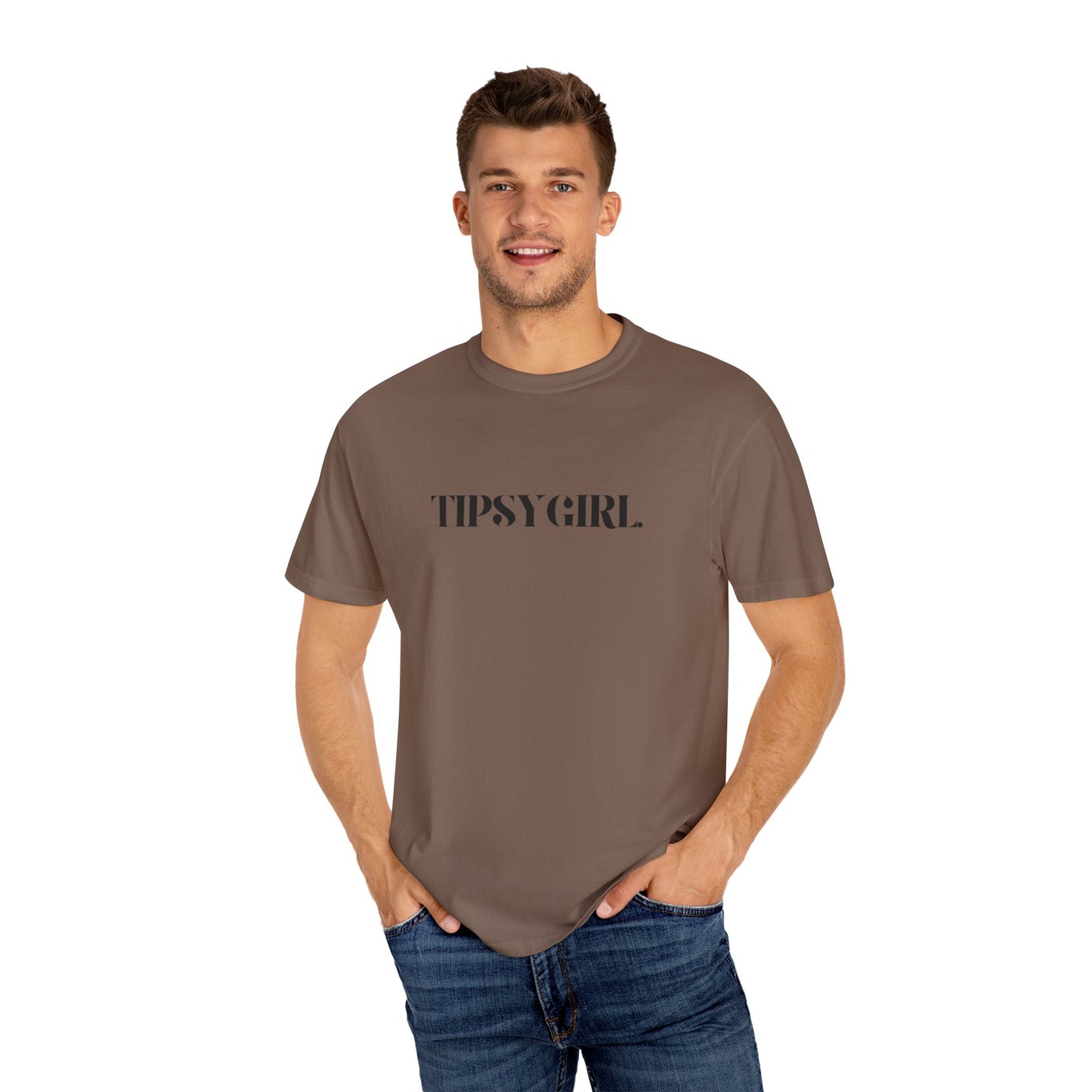 Tipsy Girl Unisex Garment-Dyed T-Shirt - Casual Vibe, Perfect for Friends Gatherings, Birthdays, Parties, Everyday Wear, Gift Idea